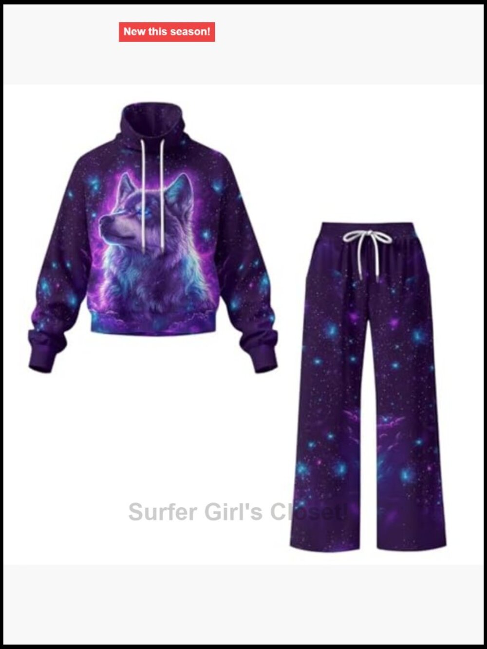Women Tracksuit 2 Piece Hoodies and Wide Leg Pants with Pockets - Picture 3 of 7